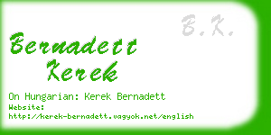 bernadett kerek business card